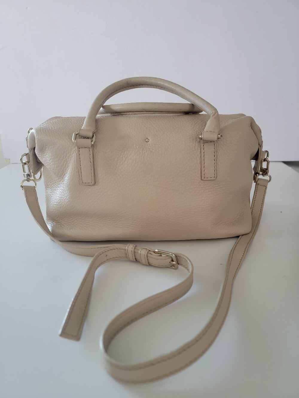 Kate Spade Cream Leather Pebbled Satchel